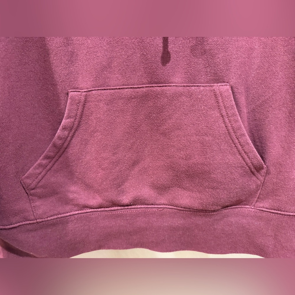 Women's Burgundy Double Hooded Sweatshirt Medium - Picture 4 of 11